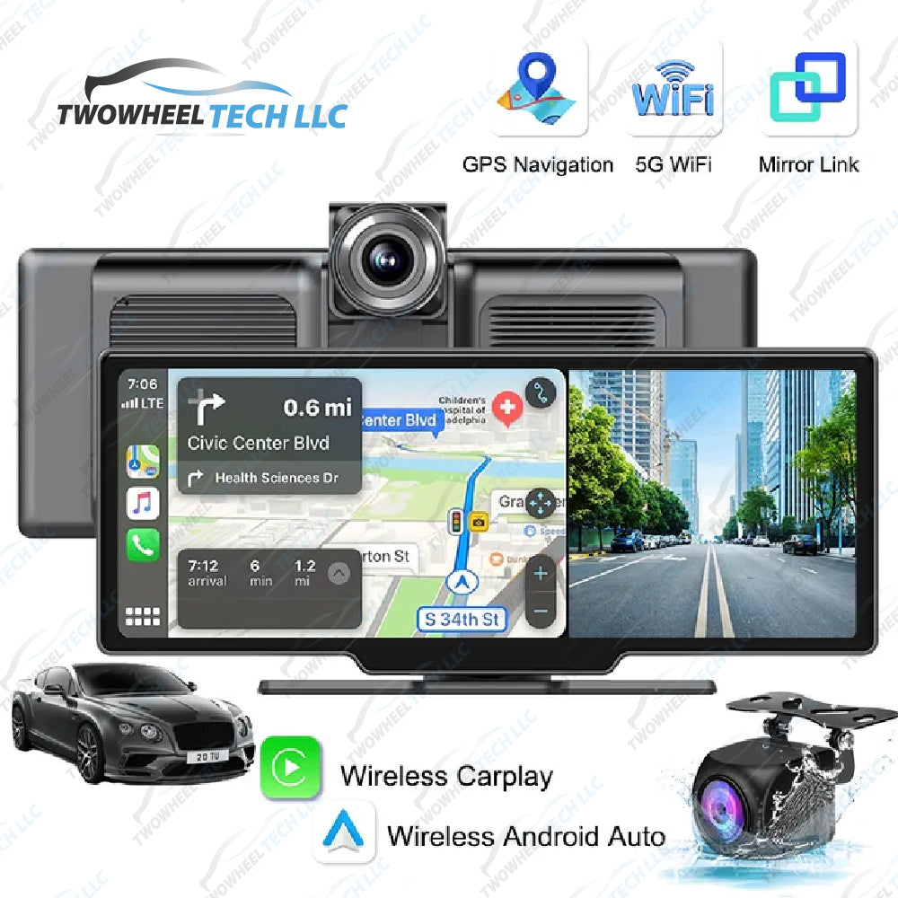 10.26" 4K Dash Cam with CarPlay & Android Auto