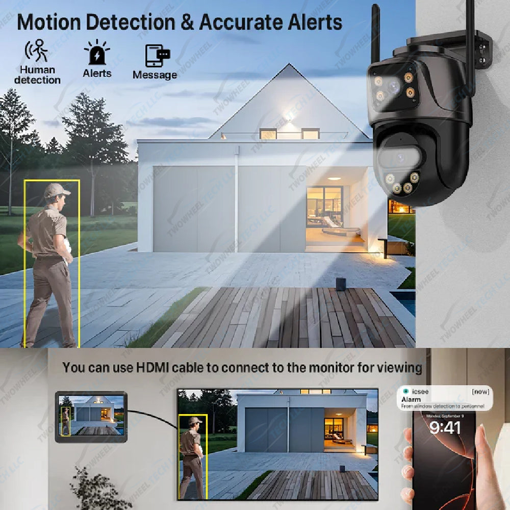 7" LCD 6MP 8CH Wireless NVR WiFi Security Camera System