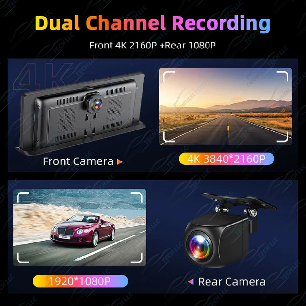 4K Dash Cam 11.3" with CarPlay & GPS