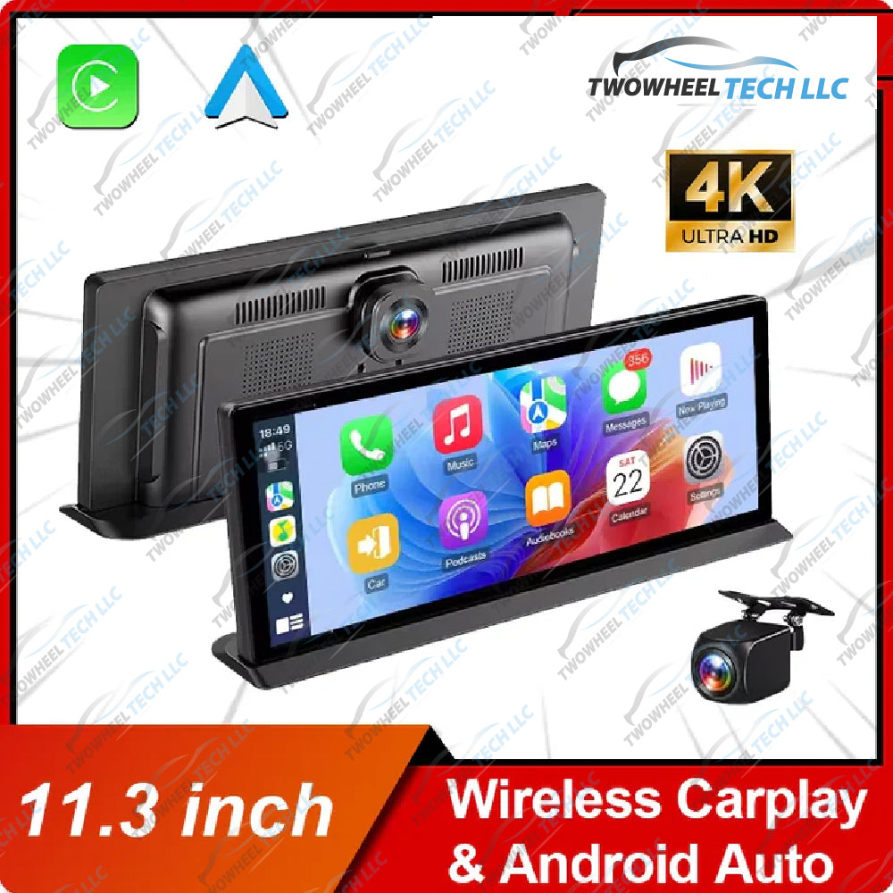 4K Dash Cam 11.3" with CarPlay & GPS