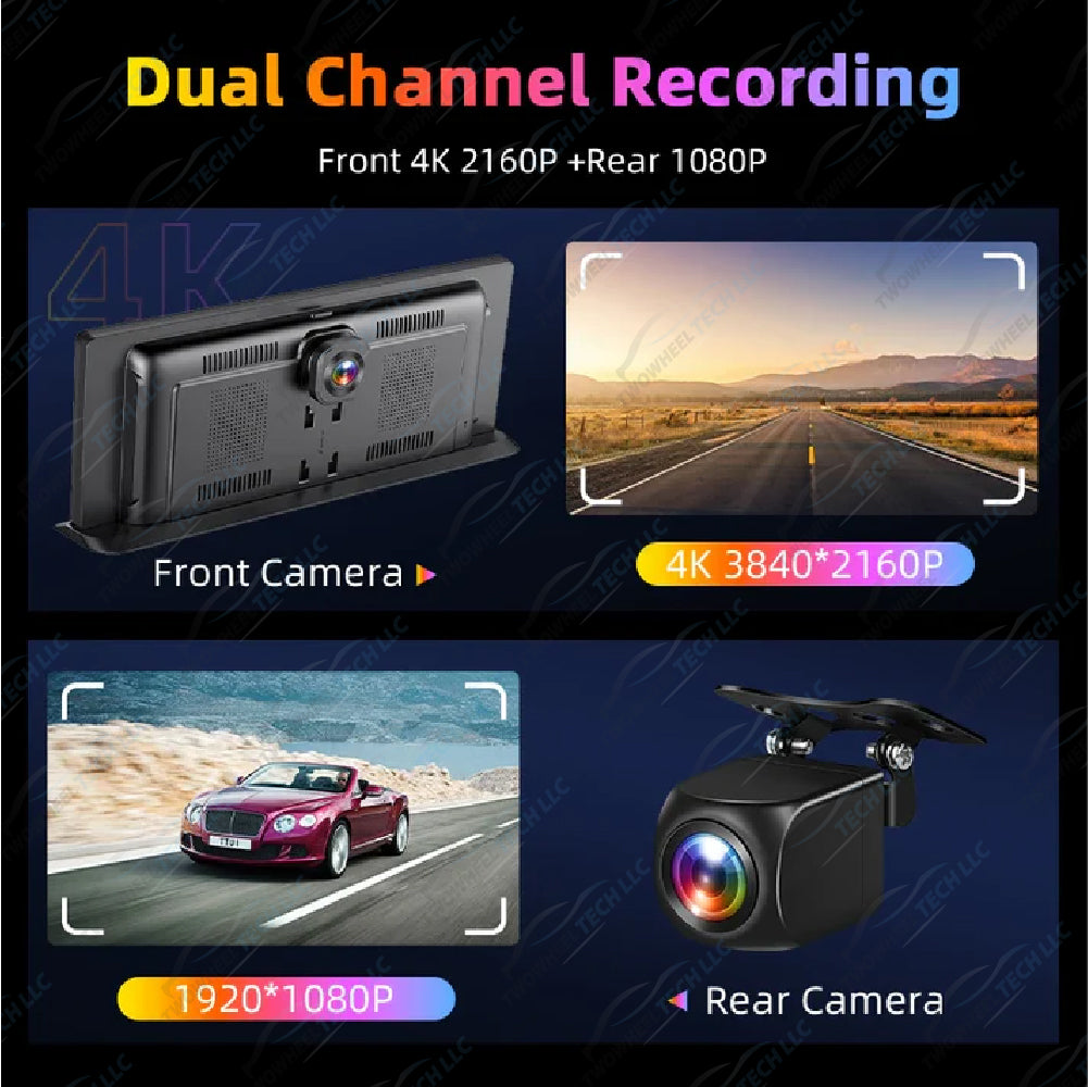 11.3'' 4K Dash Cam with CarPlay, Android Auto & GPS