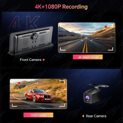 K2 Pro 11.3" 4K Car DVR Dash Cam with CarPlay & Android Auto