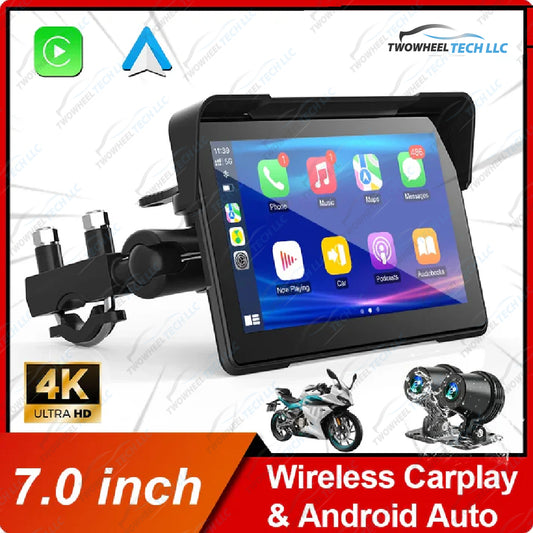 4K 1080P 7" Moto DVR – CarPlay & Android Auto